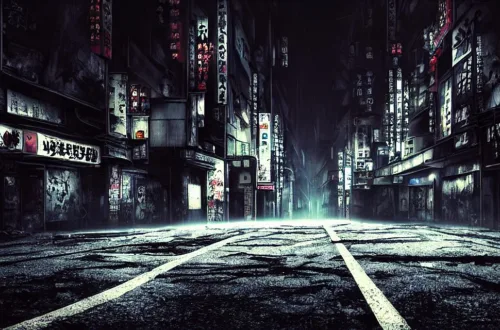 tokyo, cyberpunk, night, urban, anime, fantasy, dream, abandoned city, dark, japan, city, cyberpunk, cyberpunk, anime, anime, anime, anime, anime